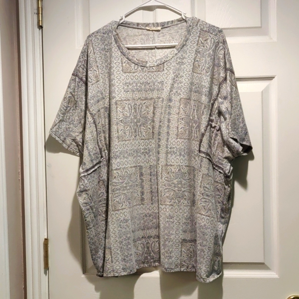 Boxy Oversized Cotton Bleu Top